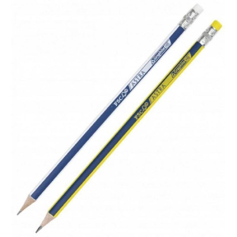 ASTRA HB Triangular Pencil with Eraser