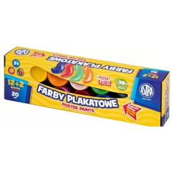 Farby plakatowe ASTRA 12+2 kolx 20ml Standard box