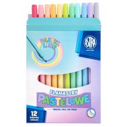 FLAMASTRY ASTRA CX - 12 KOLORÓW PASTELOWYCH