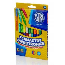 ASTRA Flamastry dwustronne 1224 kolory