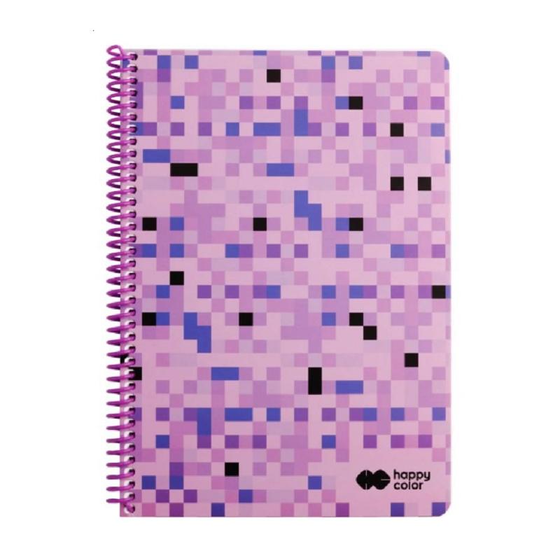 Kołonotatnik PIXI 2 Fiolet A4 80k kratka HAPPY COLOR