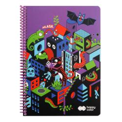 Kołonotatnik ME&CITY 1 A4 80k kratka Happy Color