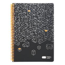 Kołonotatnik JUST 1 A4 80k kratka HAPPY COLOR