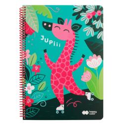 Kołonotatnik AFRYKANKI 4 A4 80k kratka HAPPY COLOR