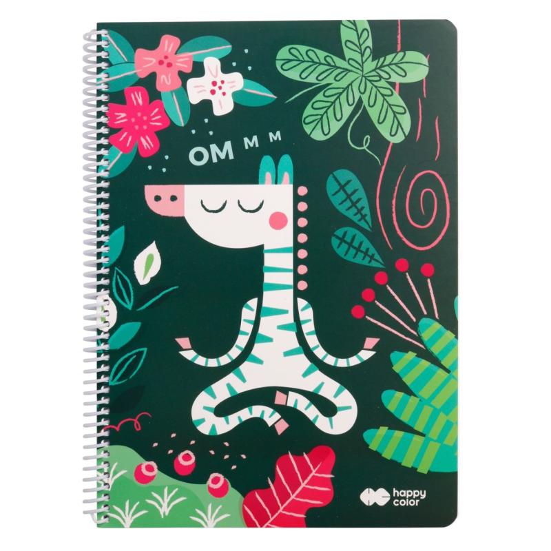 Kołonotatnik AFRYKANKI 1 A4 80k kratka Happy Color