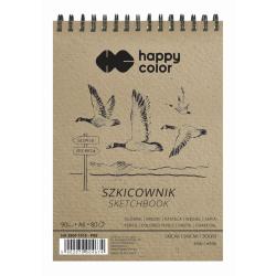 Szkicownik na spirali ptaki A6 biały 80ark. HAPPY COLOR