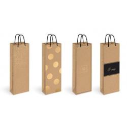 TOREBKA NA BUTELKĘ KRAFT GOLD 150G 13X35X8CM