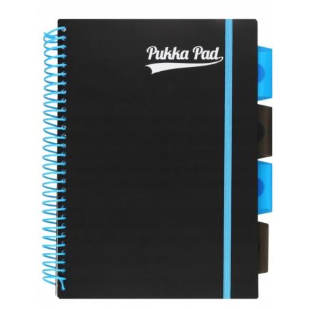 Projekt book pp neon black B5 100k kratka niebieski PUKKA PAD