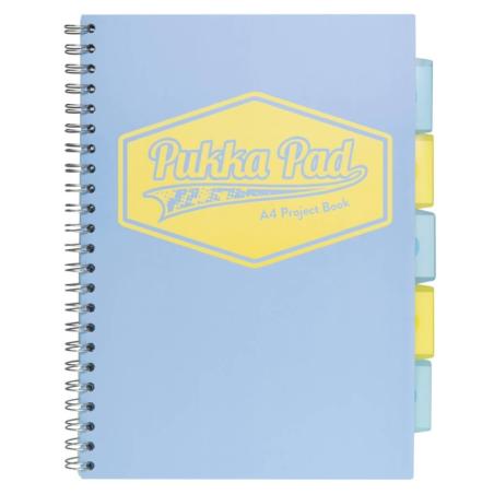 PUKKA project book A4 kratka pastel niebieski
