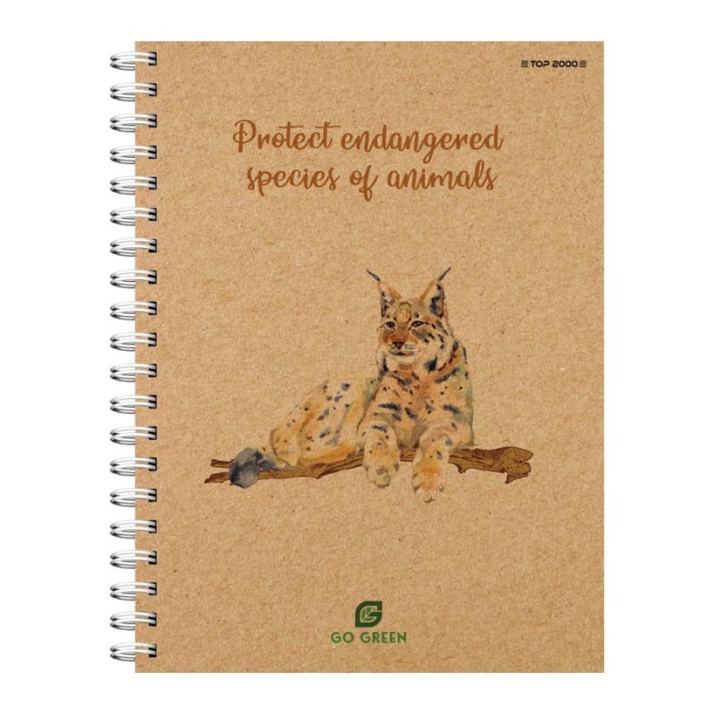 Kołozeszyt A4 80k kratka Green (ECO) TOP 2000