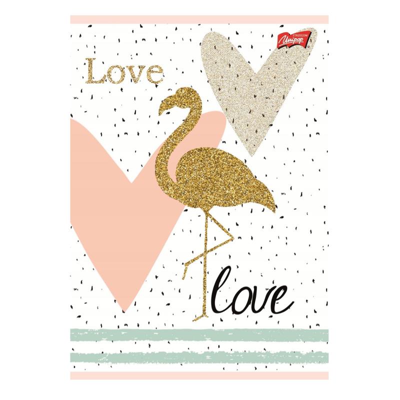 Zeszyt A4 32k kratka Animals brokat UNIPAP