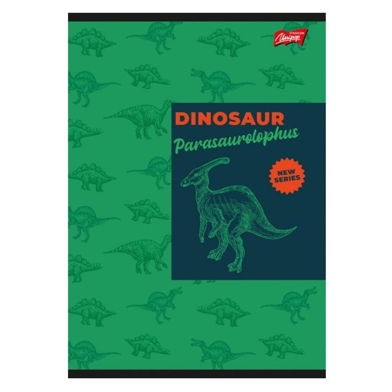 Zeszyt A5 16k linia podwójna dwukolorowa Dinosaur UNIPAP