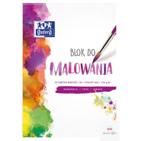 OXFORD Blok do malowania A4 20k 120g biały