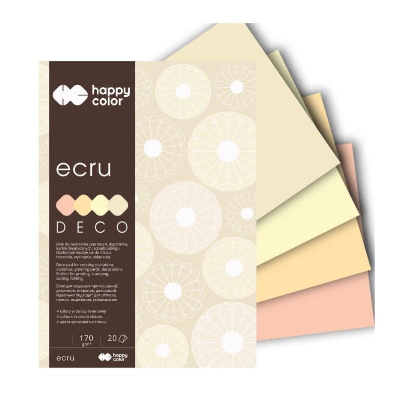 Blok techniczny Deco Ecru A4 20 ark. HAPPY COLOR