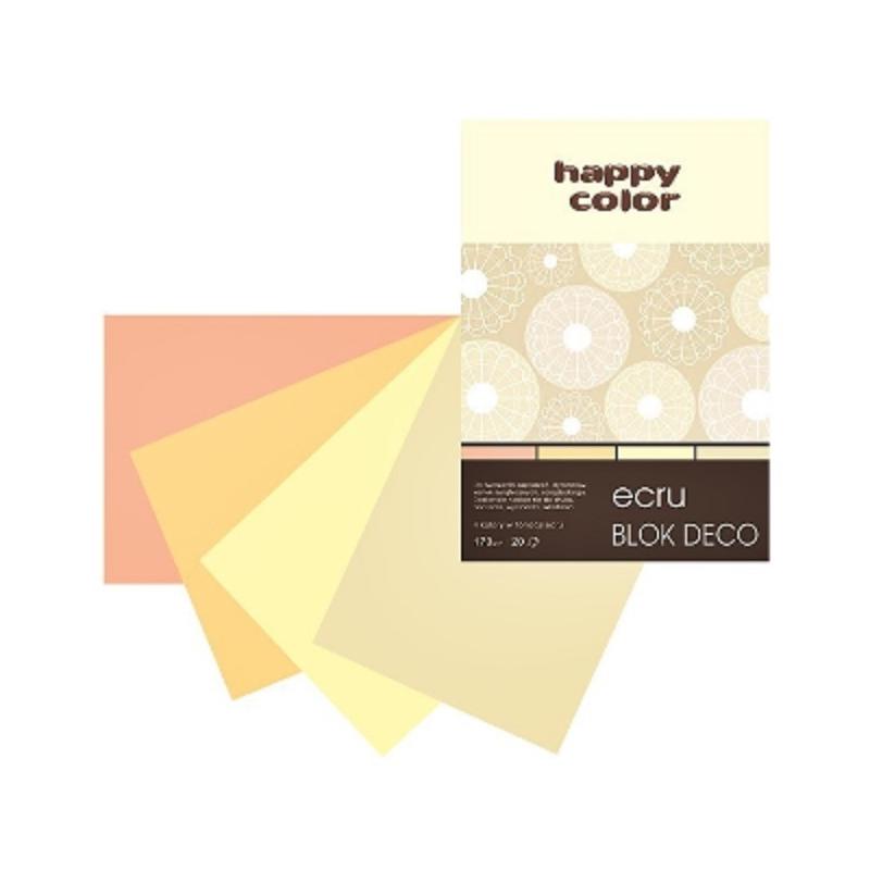 Blok techniczny Deco Ecru A5 20Aark. 170g 4kol. HAPPY COLOR