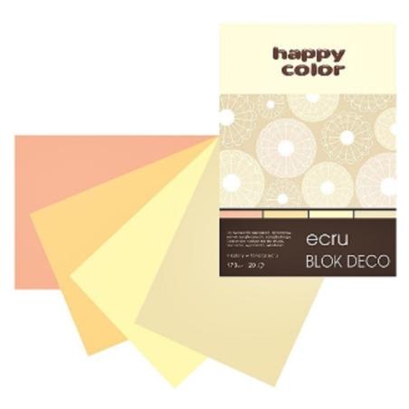 Blok techniczny Deco Ecru A5 20Aark. 170g 4kol. HAPPY COLOR