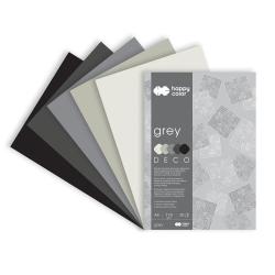 Blok Deco Grey 170g A4, 20ark., 5 kolorów