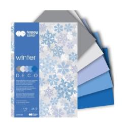Blok Deco Winter 170g A4, 20ark., 5 kolorów