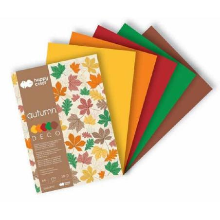 Blok Deco Autumn 170g A4, 20ark., 5 kolorów