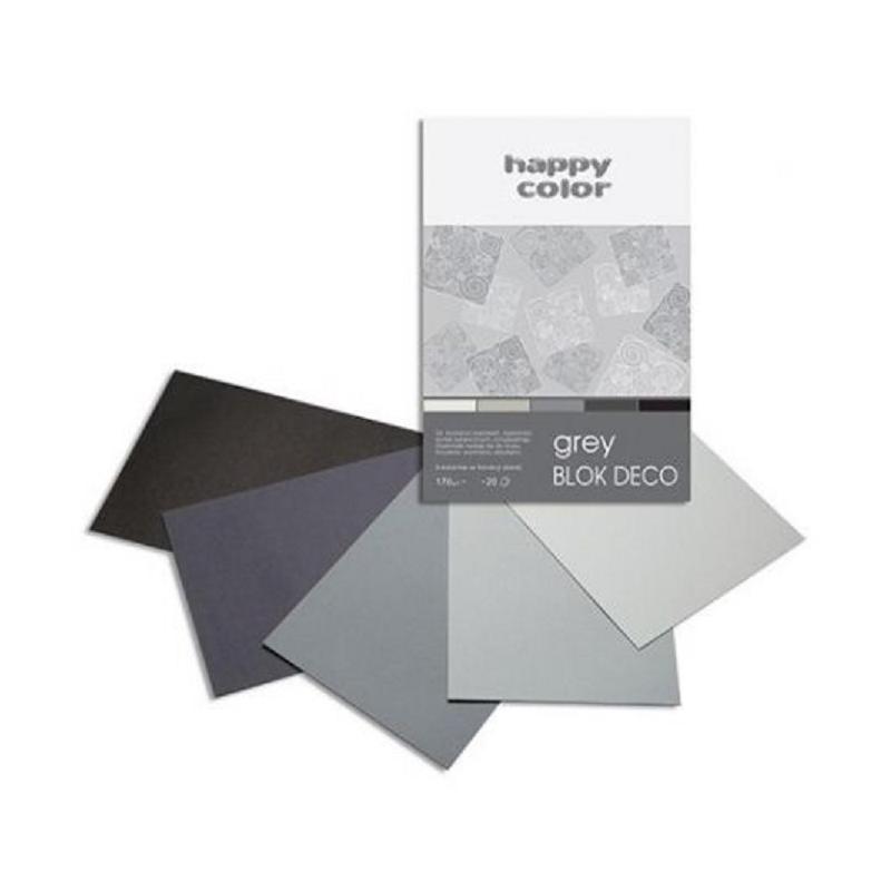 Blok techniczny Deco Grey A5 20ark. 5kol. HAPPY COLOR