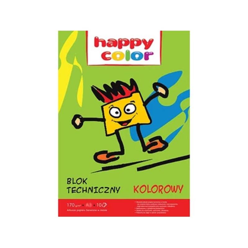 Blok techniczny A3 10ark. kolor HAPPY COLOR
