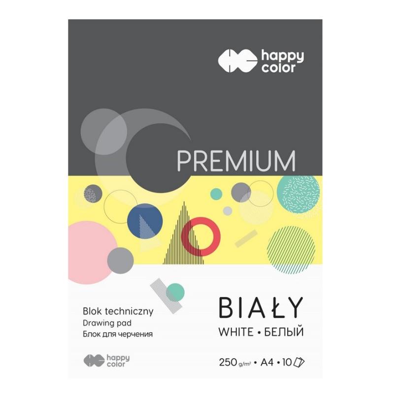 Happy Color Blok Techniczny A4 10ark biały 250g