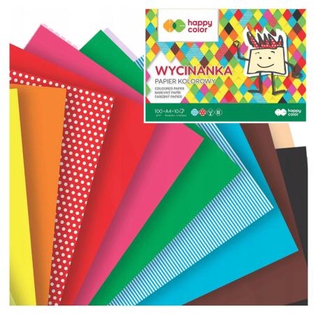 Blok wycinanka A4 10ark 100g HAPPY COLOR