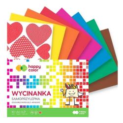 Blok wycinanka samoprzylepna A4 8ark Happy Color