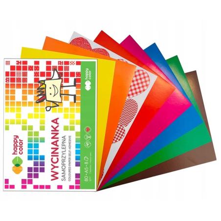 Blok wycinanka samoprzylepna A5 8ark. HAPPY COLOR