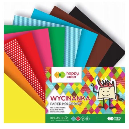 Blok wycinanka A5 10ark 100g HAPPY COLOR