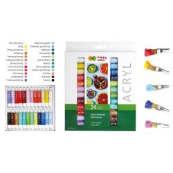 Farba akrylowa zestaw 24 kolorów x12ml Happy Color