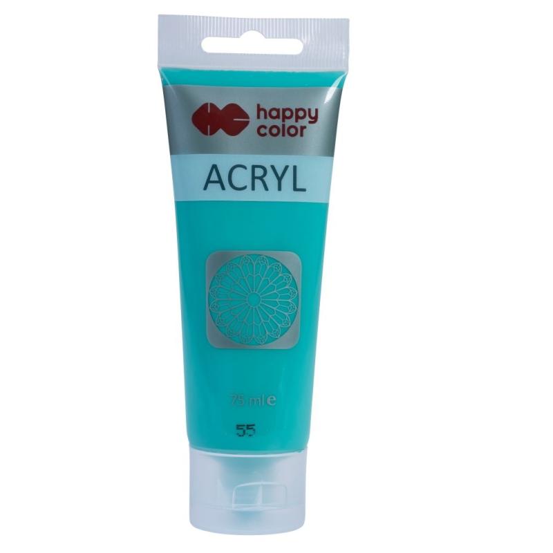 Farba akrylowa 75ml, szmaragdowy, happy color