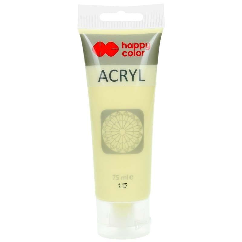 Farba akrylowa 75ml jasnożółty limonka  HAPPY COLOR