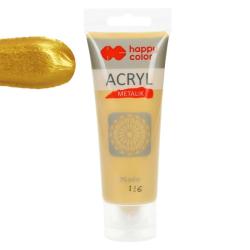 Farba akrylowa 75ml delikatne złoto metalik HAPPY COLOR