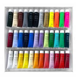 Farba akrylowa zestaw 36 kolorów x 12ml HAPPY COLOR