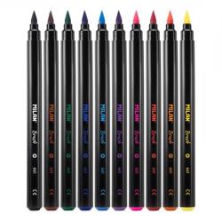 Pisaki z pędzelkiem 10 kolorów MILAN