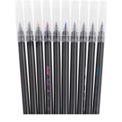 Pisaki z pędzelkiem 10 kolorów MILAN