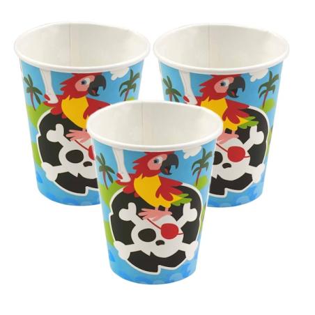 KUBKI PAPIEROWE 8SZT PIRAT