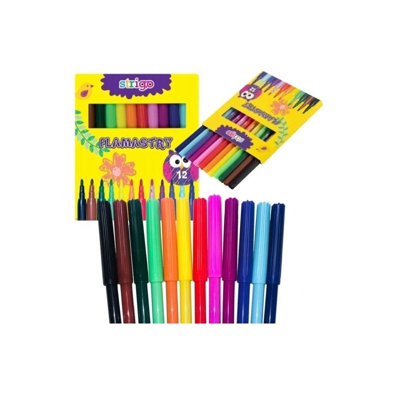 Flamastry 12 sztuk STRIGO