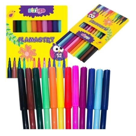 Flamastry 12 sztuk STRIGO