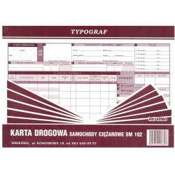 SM102 Karta drogowa A4 nienr.