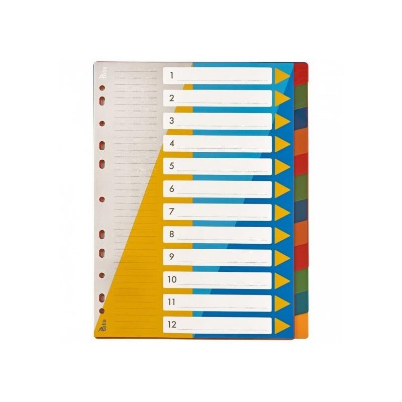 Przekładki A4 Numeryczne 1-12 TETIS