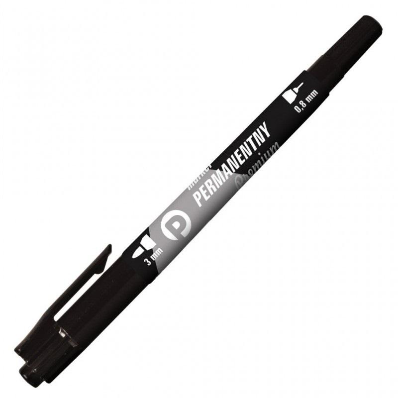 tetis marker perm. cienki okr.dwustronny czarny