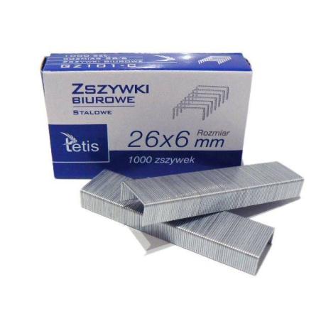 Tetis zszywki 26/6 1000 szt.