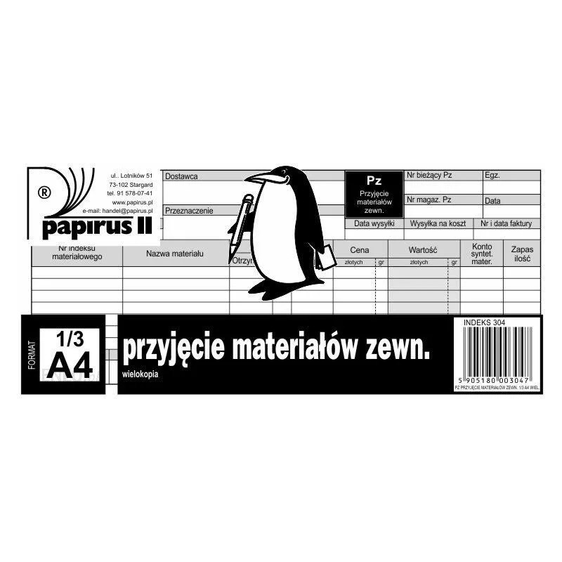 PZ Przyjęcie Zewnętrzne 1/3 A4 Wielokopia