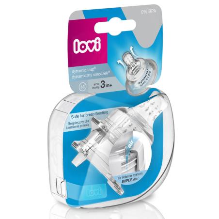 Smoczek dynamiczny do karmienia Wolny 2szt. LOVI