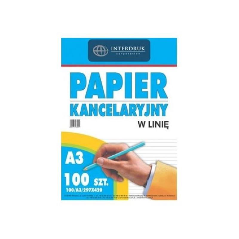 Papier kancelaryjny A3 linia