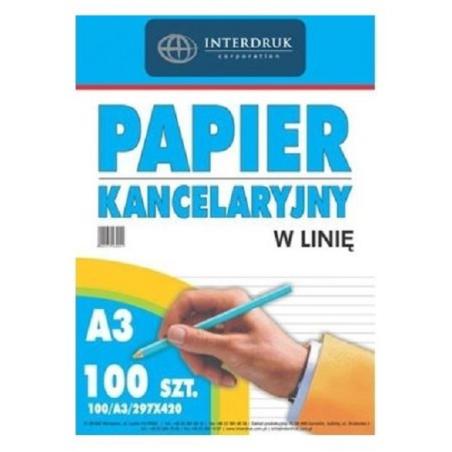 Papier kancelaryjny A3 linia