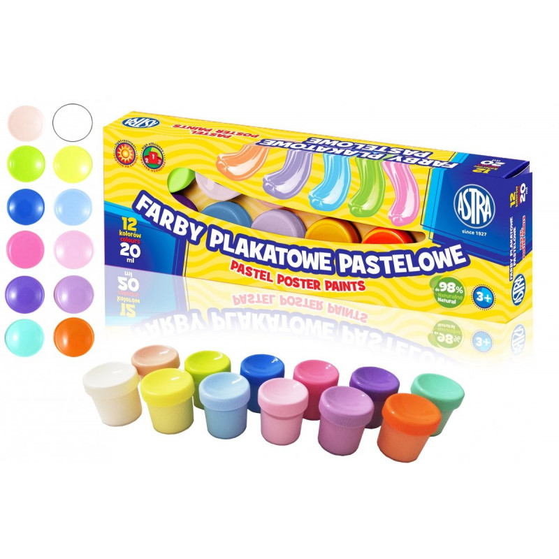 Пастельні постерні фарби 12кол 20мл