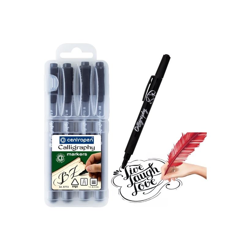 Marker do kaligrafii 4 grubości CENTROPEN
